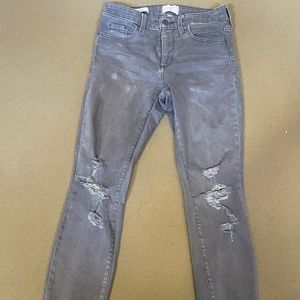 Black distressed jeans